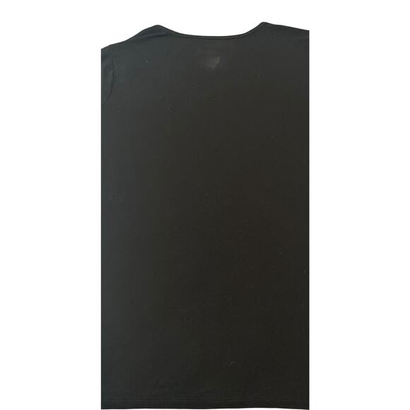 TIME & TRU LONG SLV PULL-OVER V-NECK TOP/T-SHIRT, WOMENS, L(12-14), SOLID BLACK - Picture 6 of 9